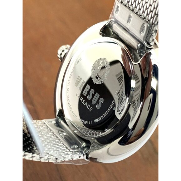 Versus by Versace Women's Watch VSPZJ0421 Silver Dial Mesh Steel Band 28mm - Picture 7 of 14